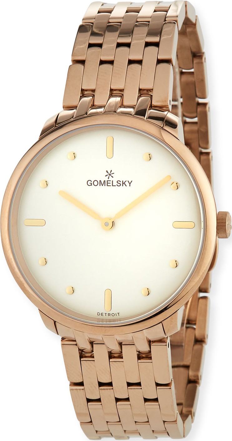 Gomelsky 36mm Audry Bracelet Watch, Champagne/Opaline