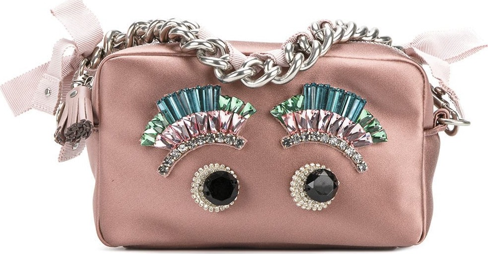 Anya Hindmarch DIAMANTE EYES CHAIN CLUTCH