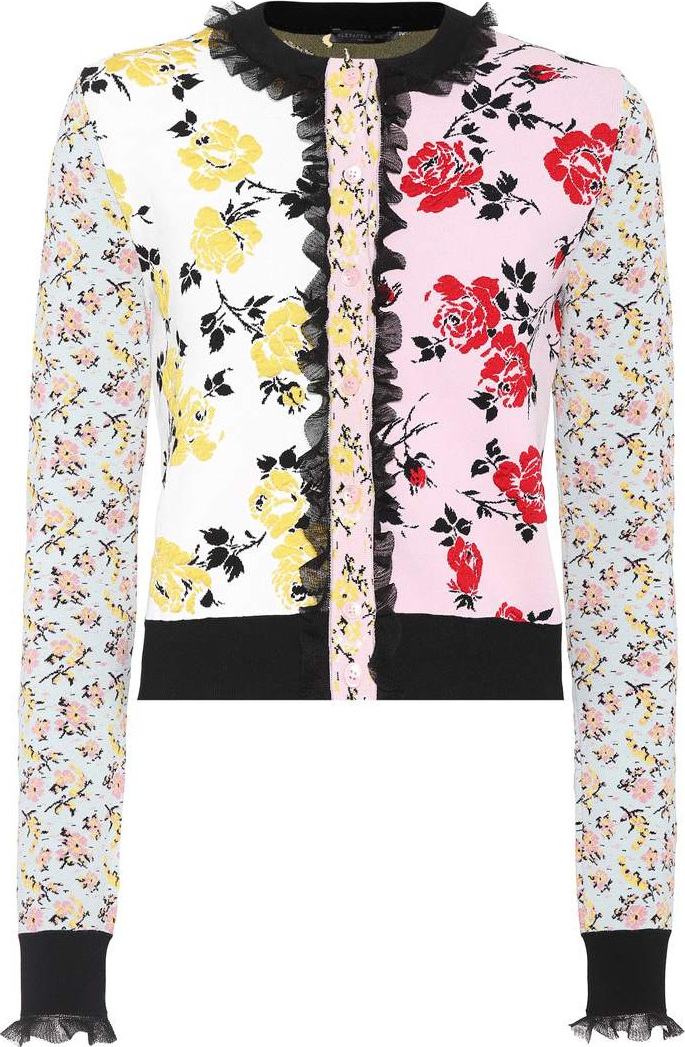 Alexander McQueen Floral jacquard cardigan