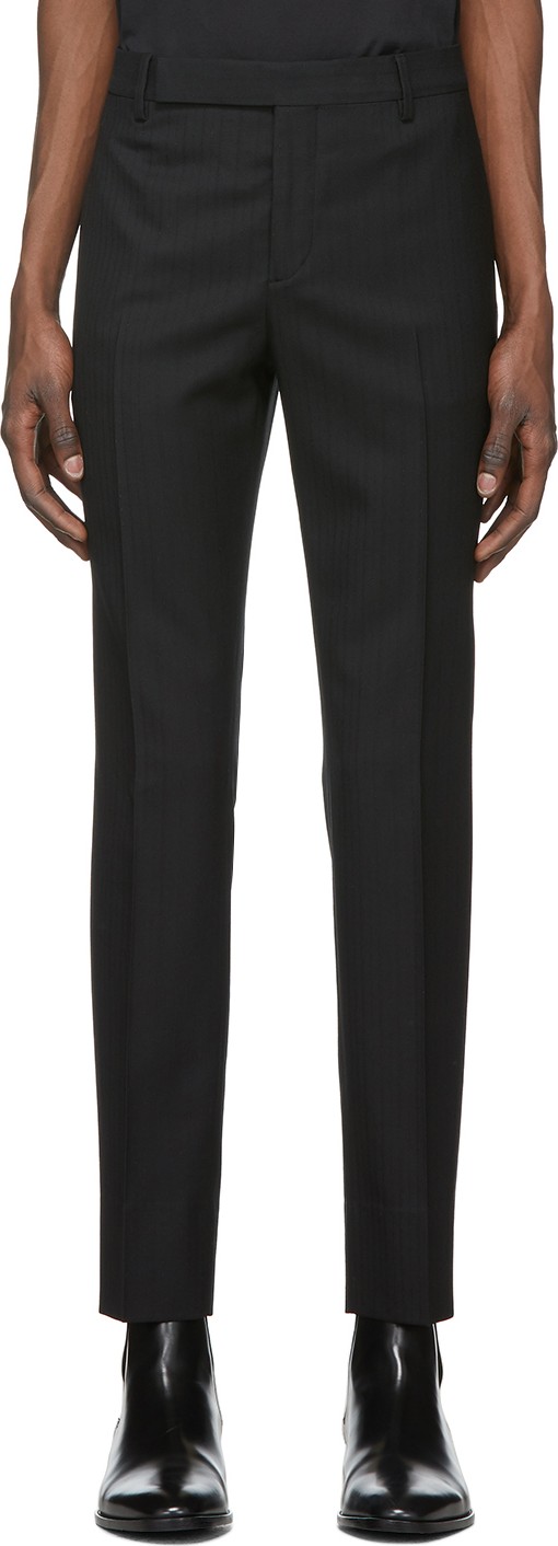 Saint Laurent Black Lamé Trousers