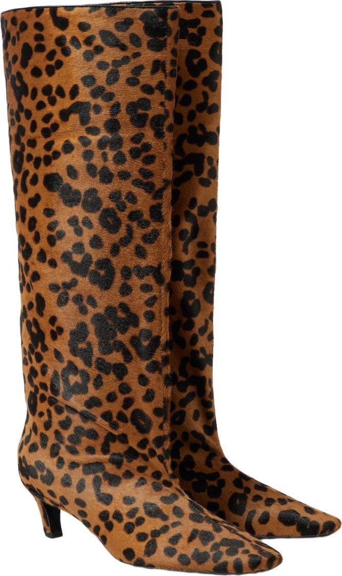 Totême - Wide Shaft calf hair knee-high boots