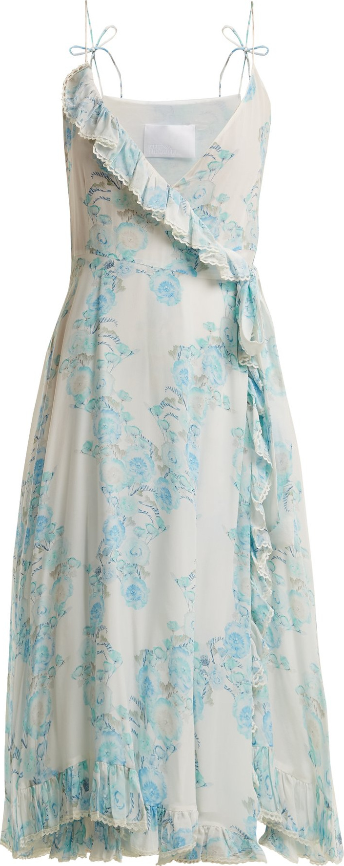 Athena Procopiou Walking On A Dream floral-print silk wrap dress