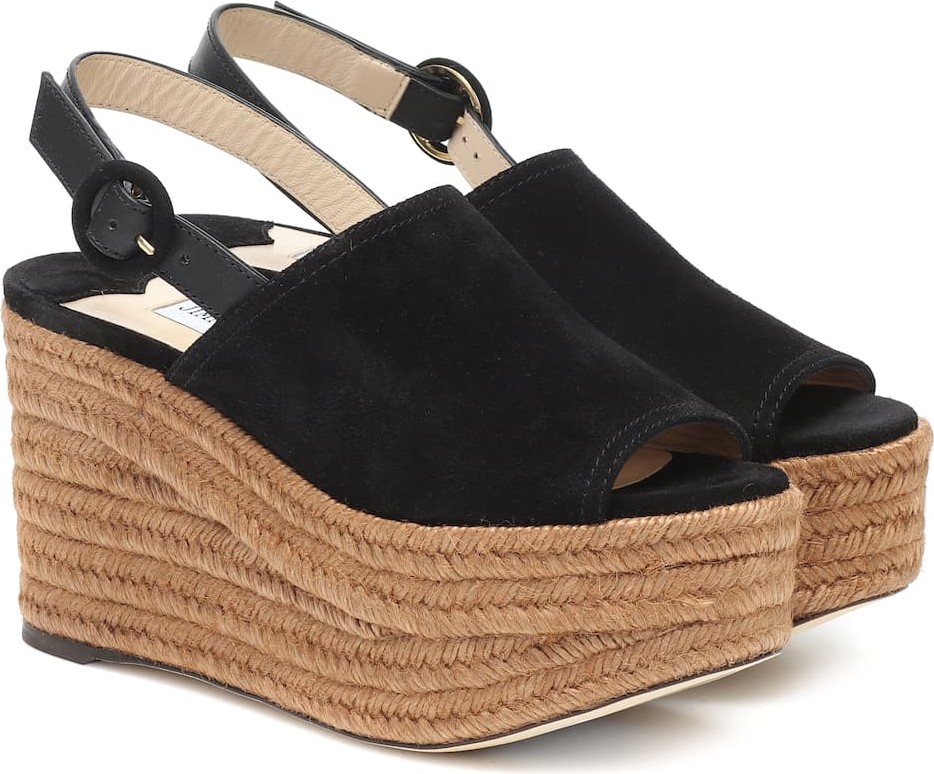 Jimmy Choo Deya 95 suede espadrille wedges