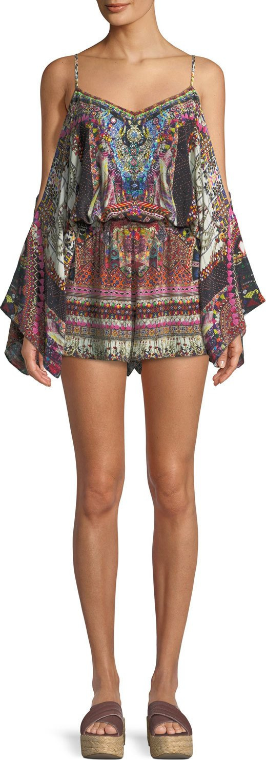 Camilla Tiny Dancer Drop-Shoulder Playsuit