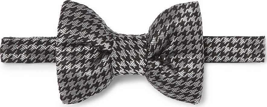 TOM FORD Pre-Tied Houndstooth Silk-Blend Bow Tie