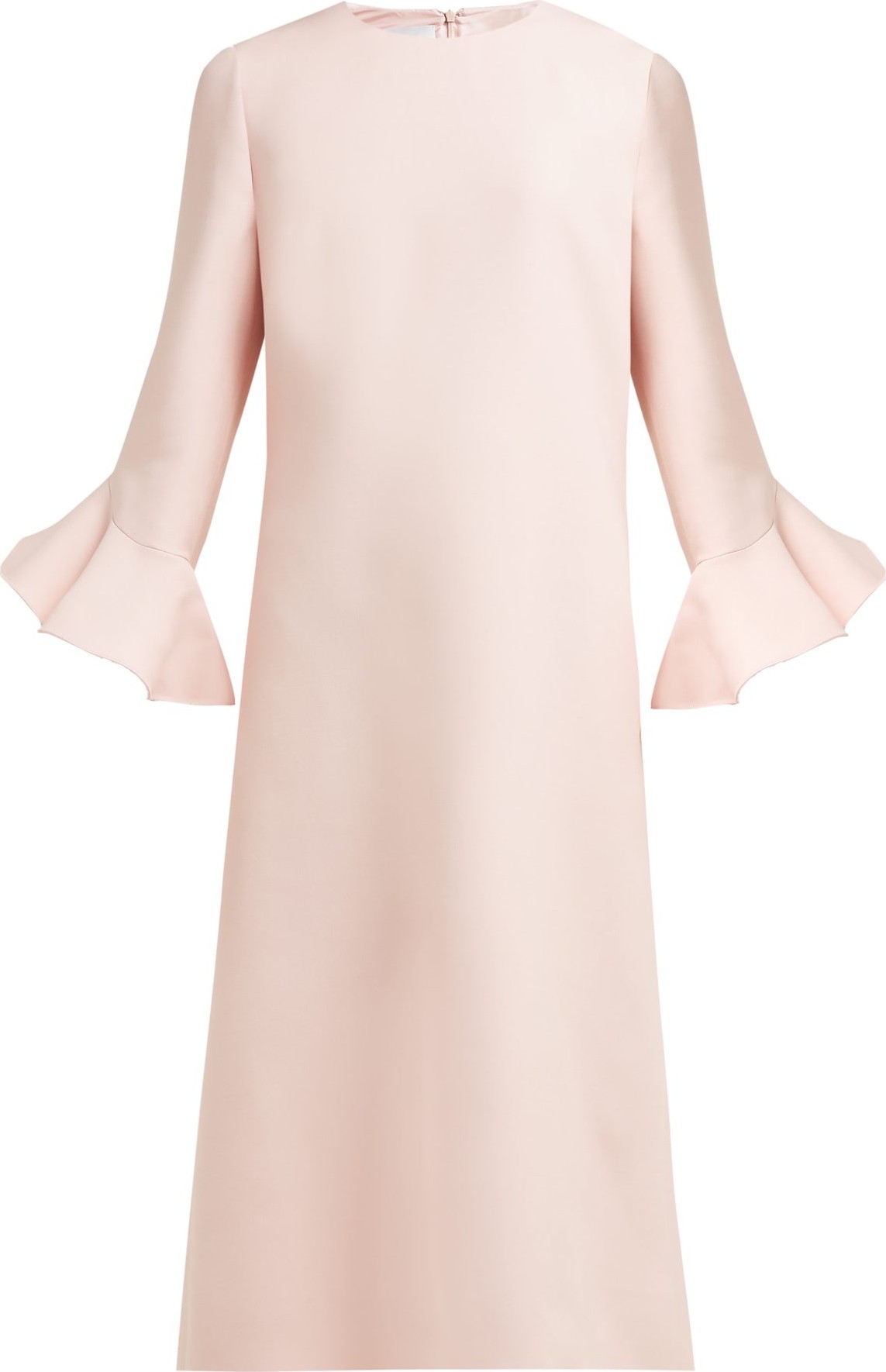Valentino Fluted wool and silk-bend midi dress