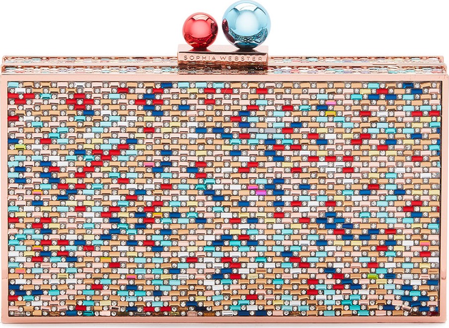 Sophia Webster Rainbow Clara Box Clutch Bag