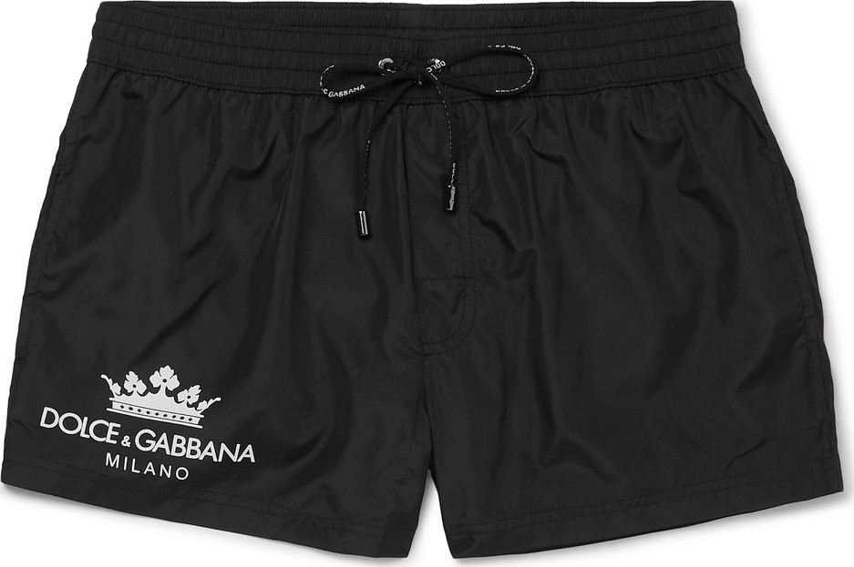 Dolce & Gabbana Logo-Print Short-Length Swim Shorts