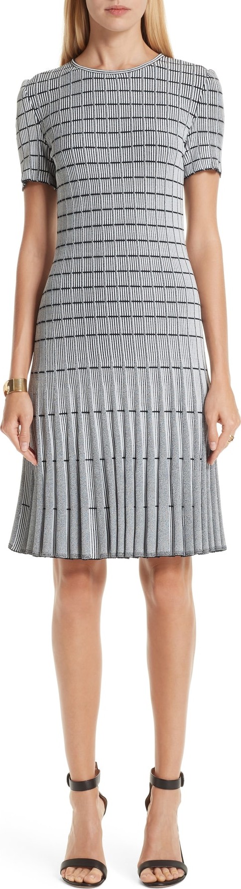 St. John Monochrome Ottoman Knit Dress