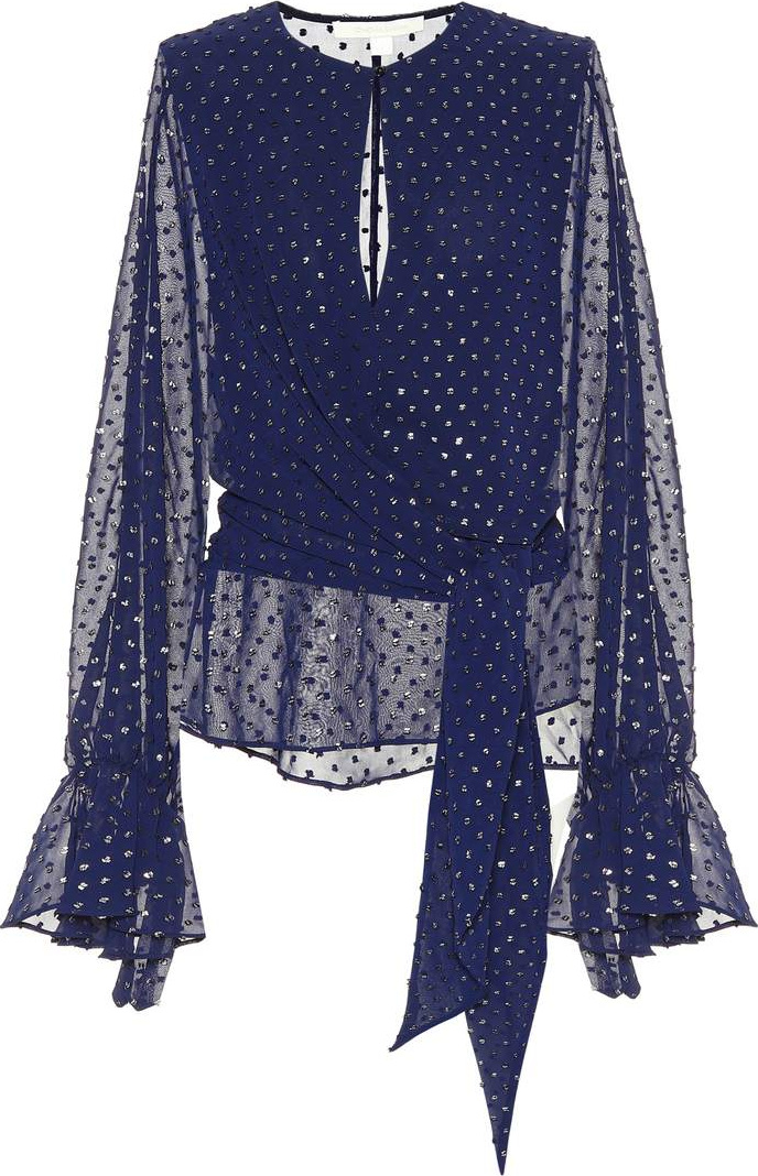 Jonathan Simkhai Embellished chiffon blouse