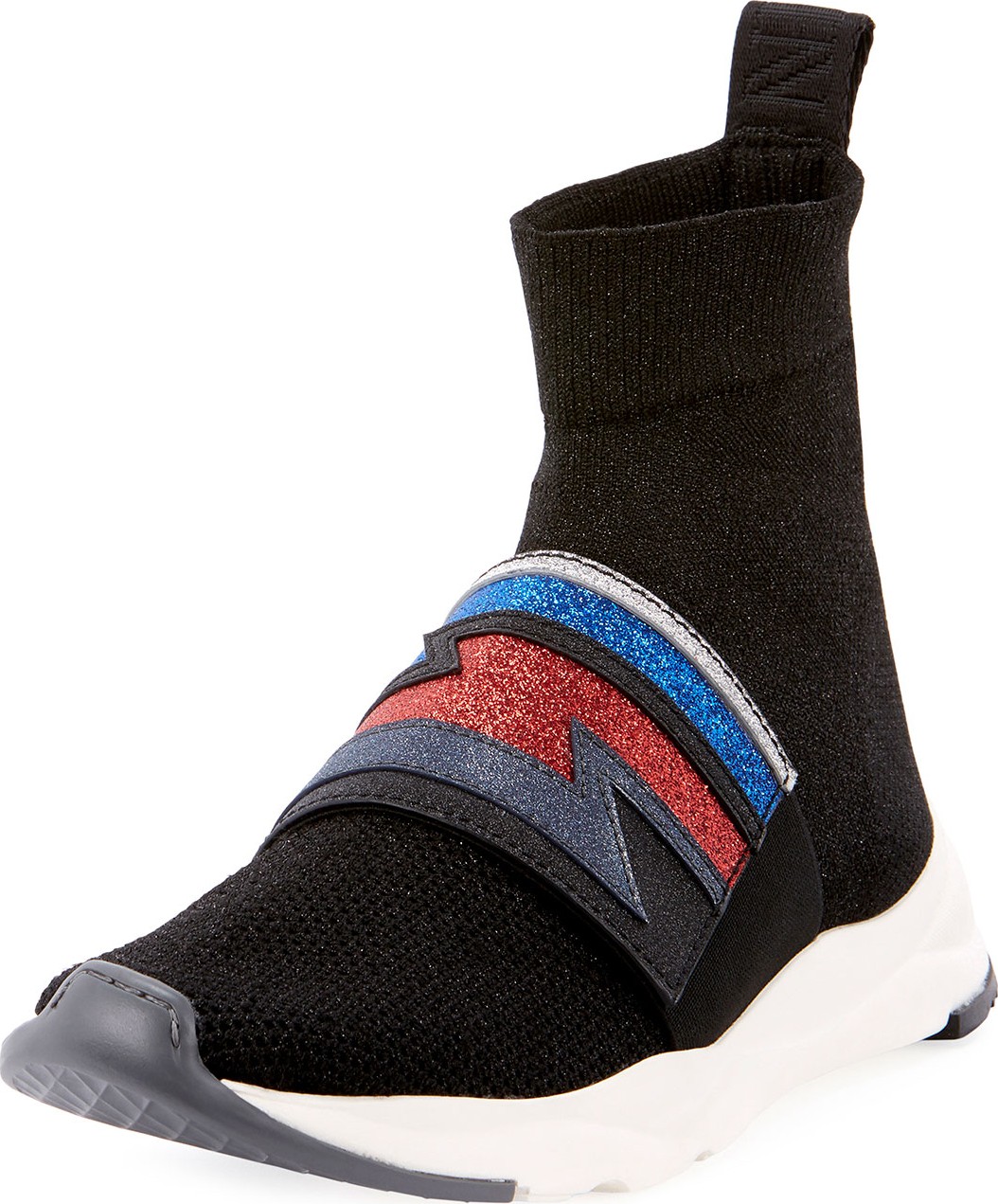 Balmain Cameron Glitter Bolt Sneakers