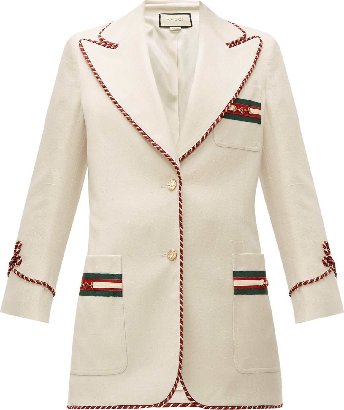 Gucci Web-stripe single-breasted twill jacket