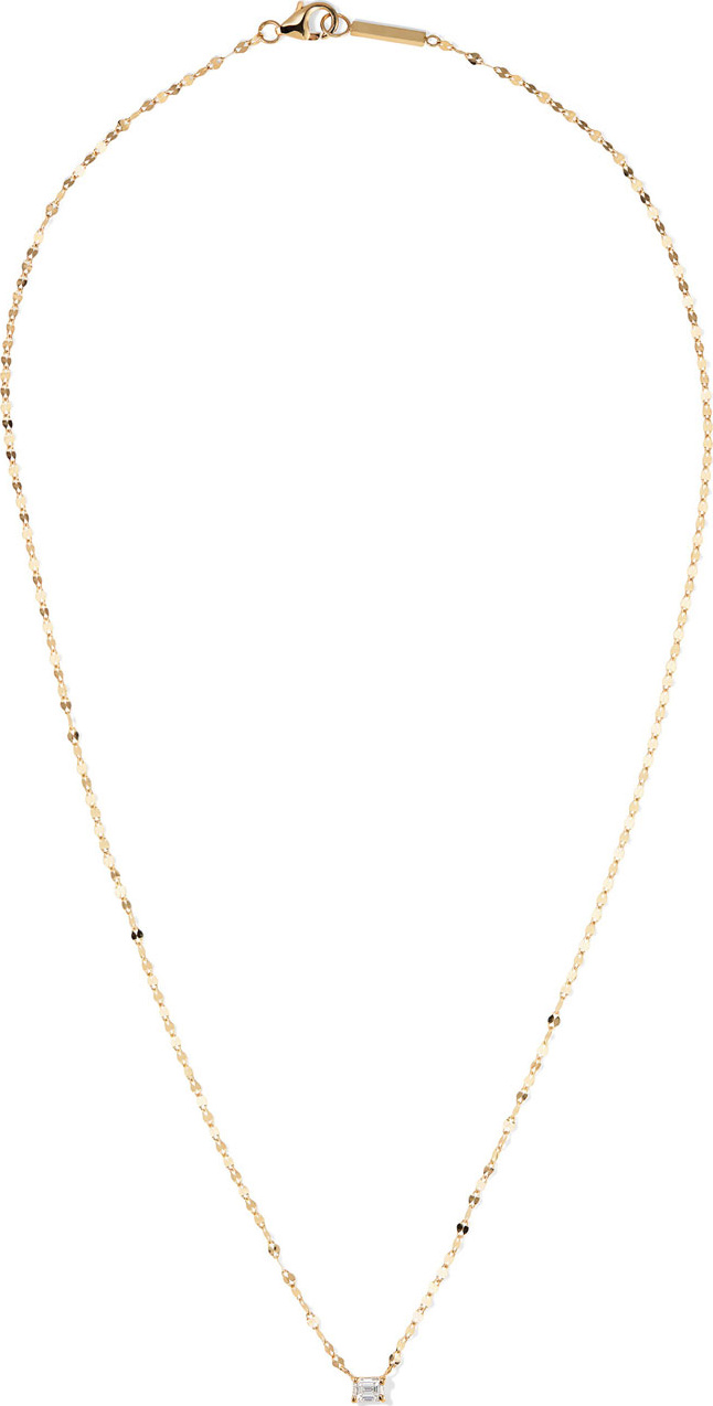 Lana 14k Gold Emerald-Cut Diamond Pendant Necklace