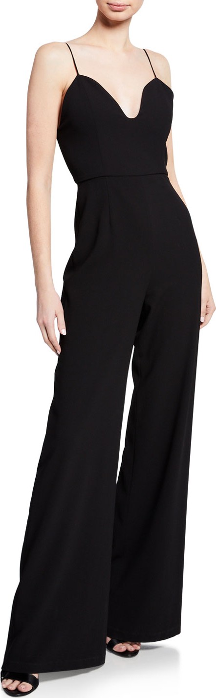 Alice + Olivia Lina Deep Sweetheart Jumpsuit