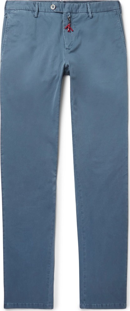 Isaia Slim-Fit Stretch-Cotton Twill Chinos