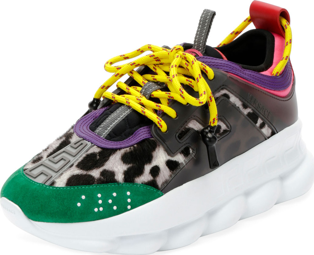 Versace Colorblock Chain Reaction Sneakers