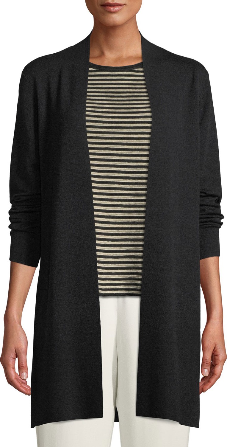 Eileen Fisher Ultrafine Merino Straight Long Cardigan