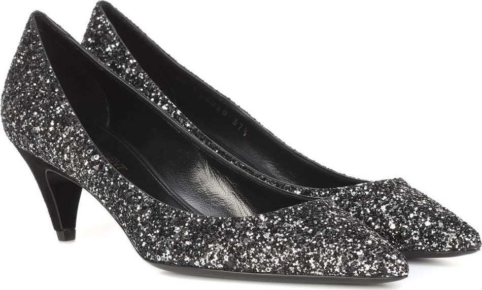 Saint Laurent Charlotte 55 glitter pumps