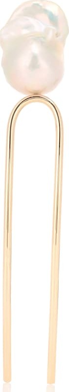 Sophie Bille Brahe Grace Blanc 10kt gold hairpin with pearl