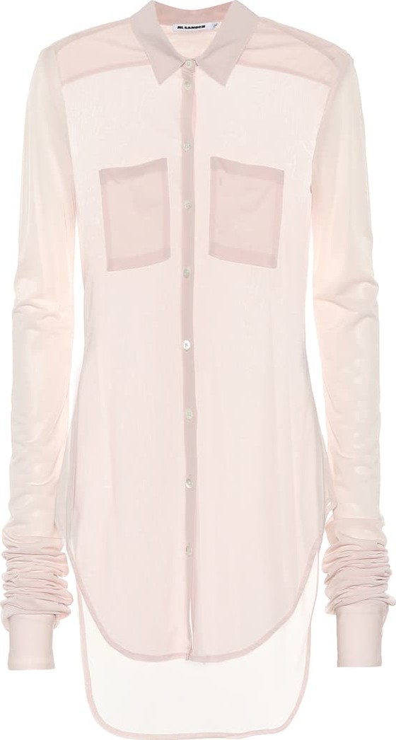 Jil Sander Sheer jersey shirt