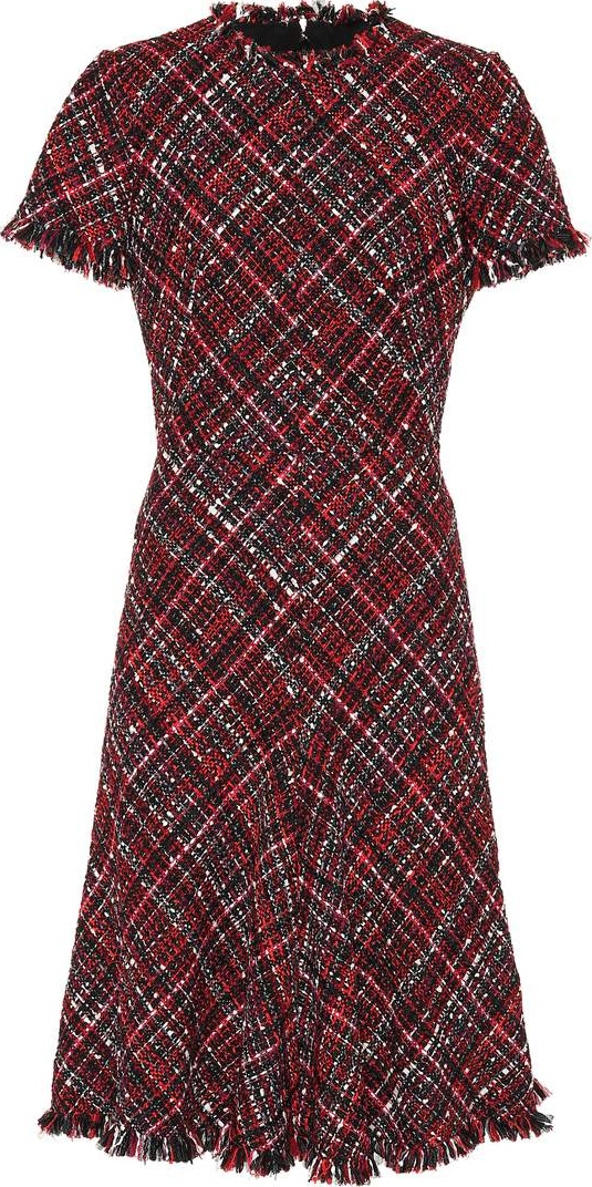 Alexander McQueen Plaid tweed dress