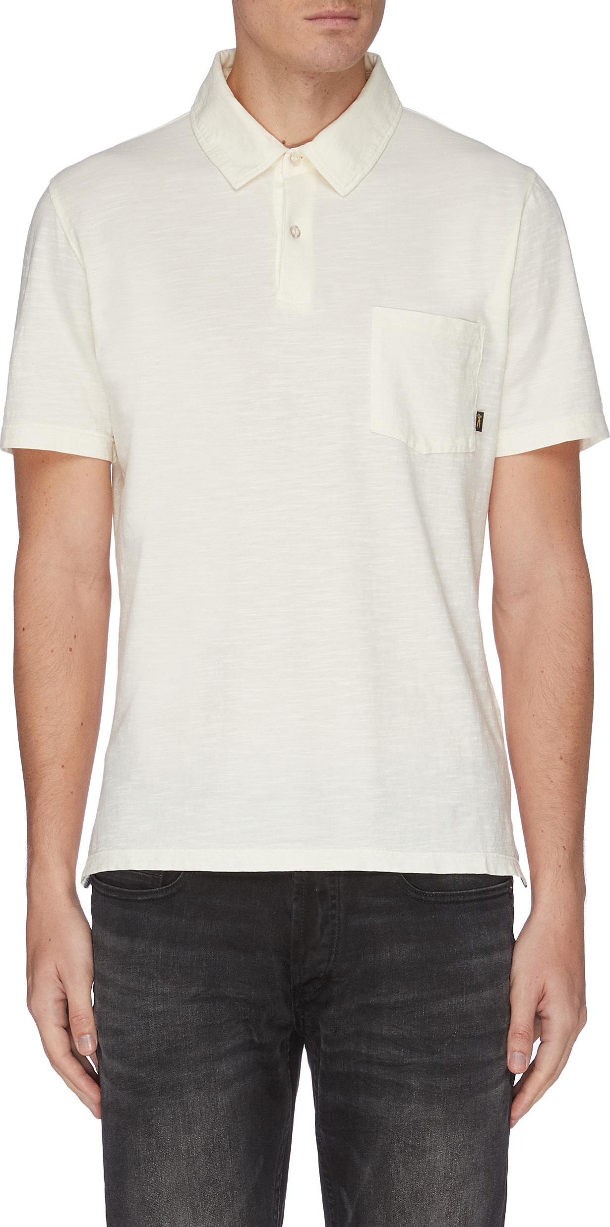 Denham 'Lloyd' chest pocket cotton polo shirt