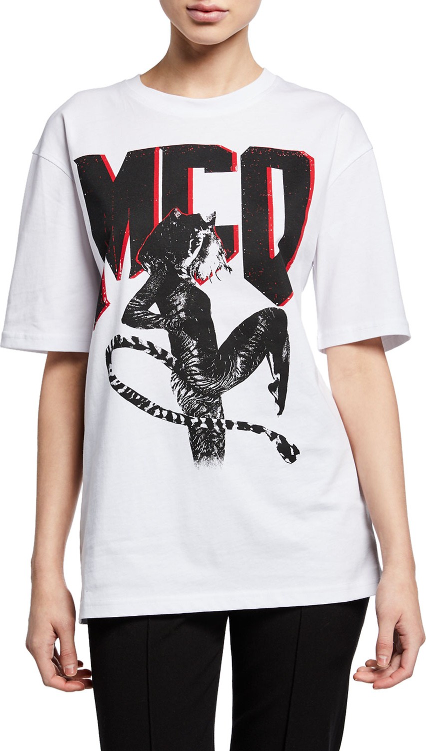 McQ - Alexander McQueen Crewneck Graphic Boyfriend Tee