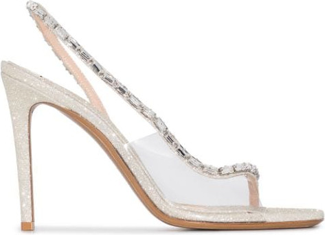 Alexandre Vauthier - Elizabeth 100 mm glitter embellished sandals