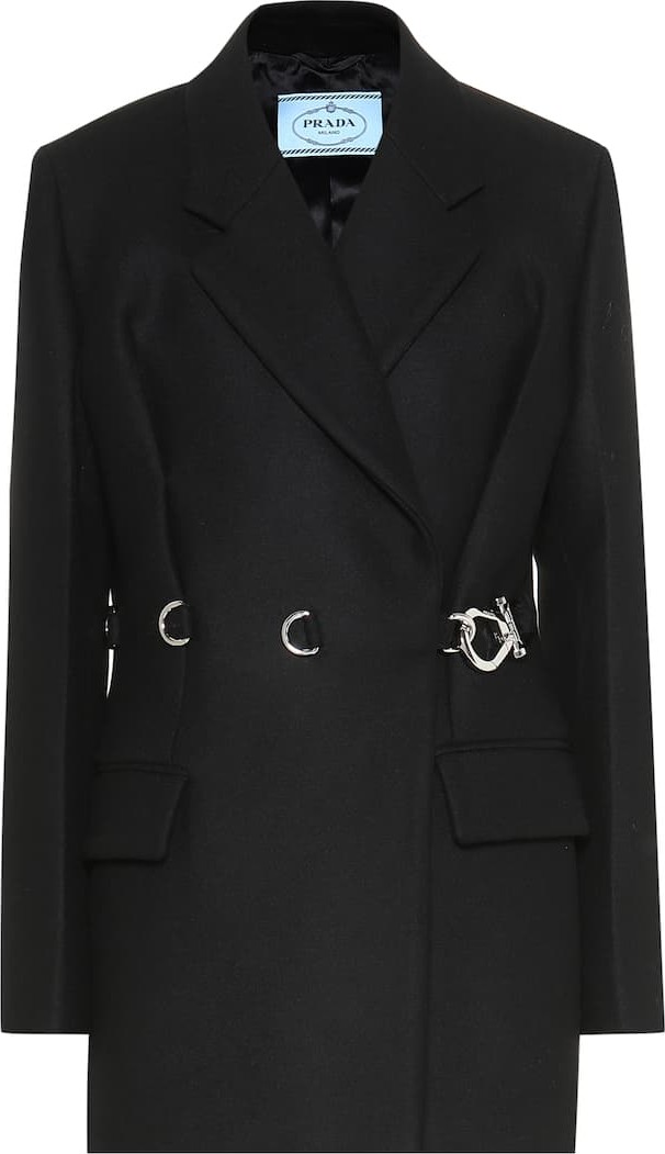 Prada Embellished virgin wool coat