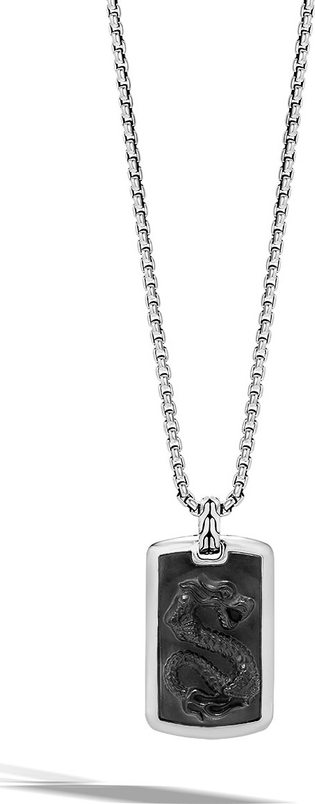 John Hardy Men's Batu Dragon Dog Tag Necklace