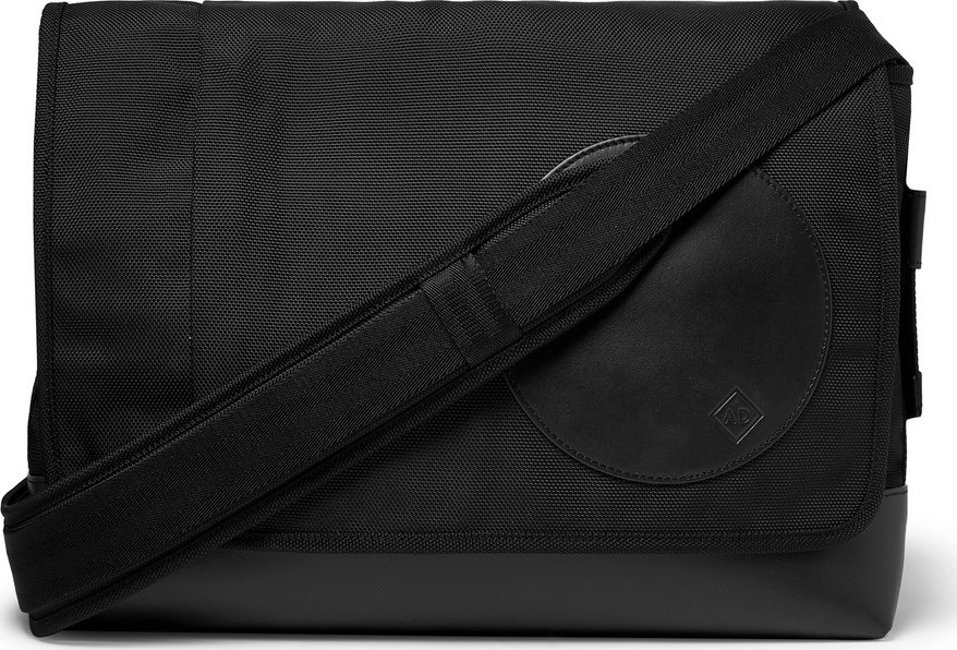 Dunhill Radial Leather-Trimmed Nylon-Canvas Messenger Bag