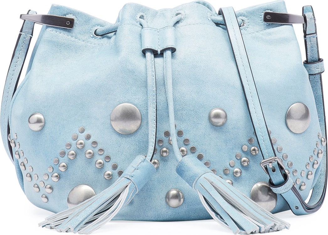 Isabel Marant Kylio Jean-Like Studded Crossbody Bag