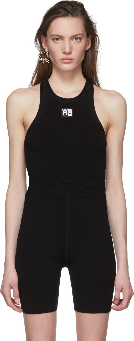 Alexanderwang.T Black Foundation Bodycon Racerback Tank Top