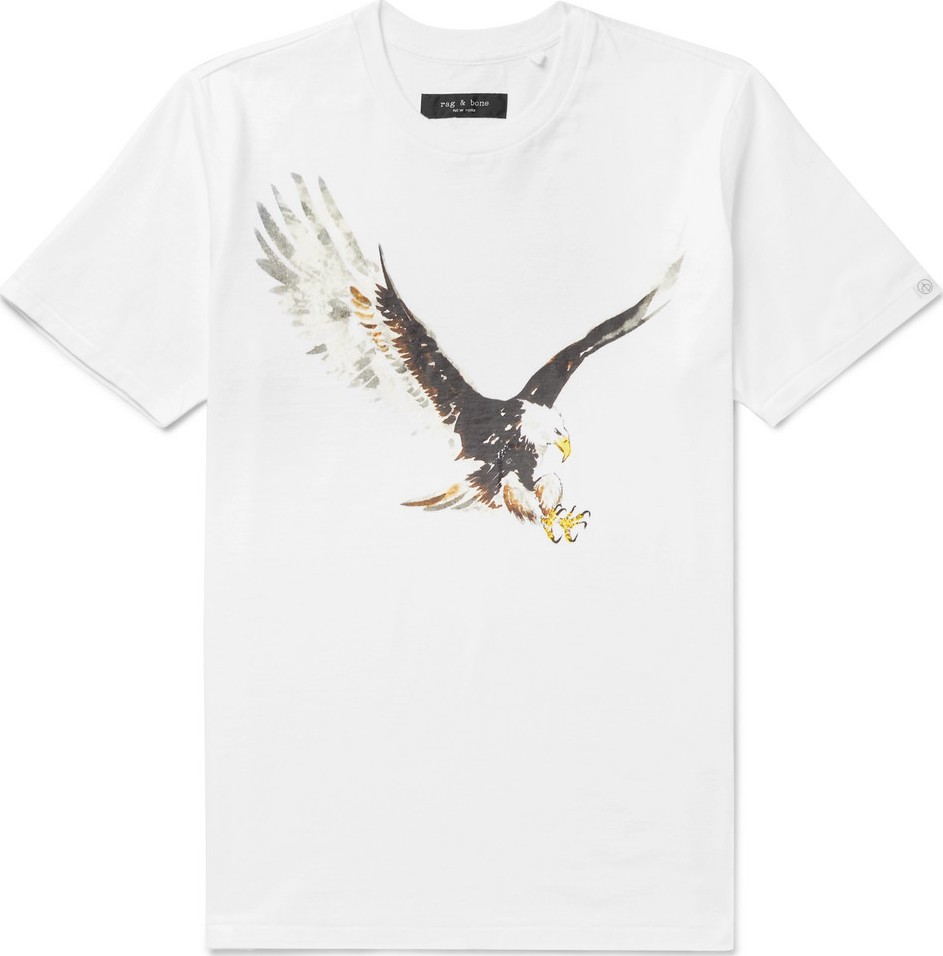 Rag & Bone Printed Cotton-Jersey T-Shirt
