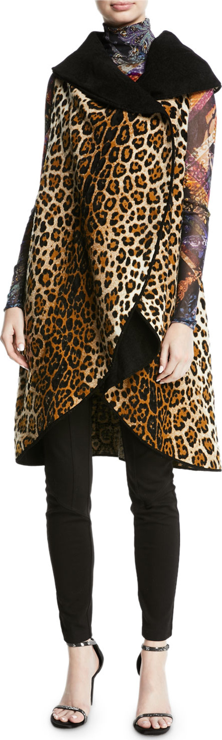 Fuzzi Twin-Face Animal-Print Vest