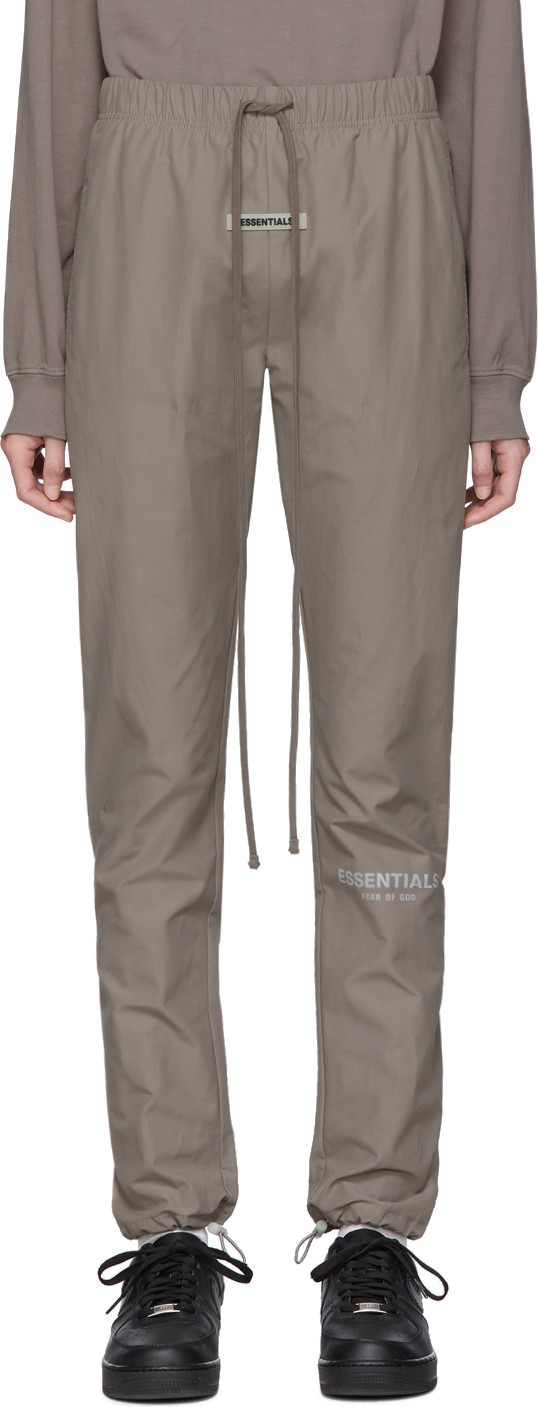 Essentials Grey Nylon Track Pants