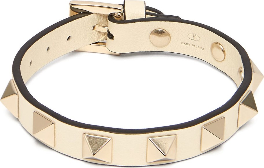 Valentino Rockstud-embellished leather bracelet