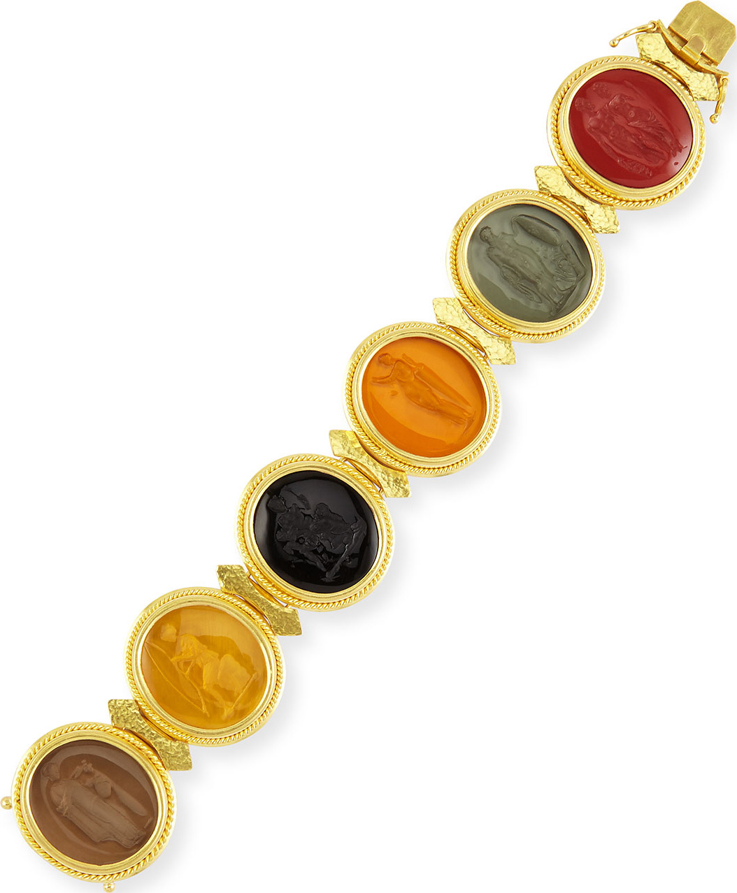 Elizabeth Locke 19k Large Oval Venetian Glass Bracelet