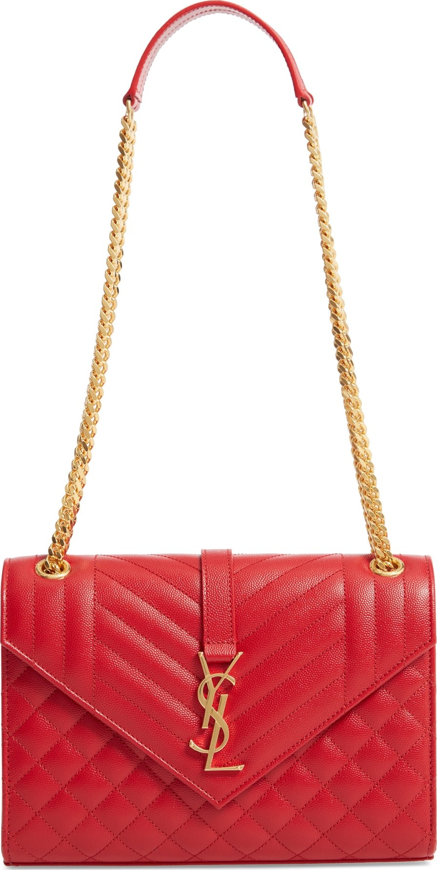 Saint Laurent Medium Cassandre Calfskin Shoulder Bag