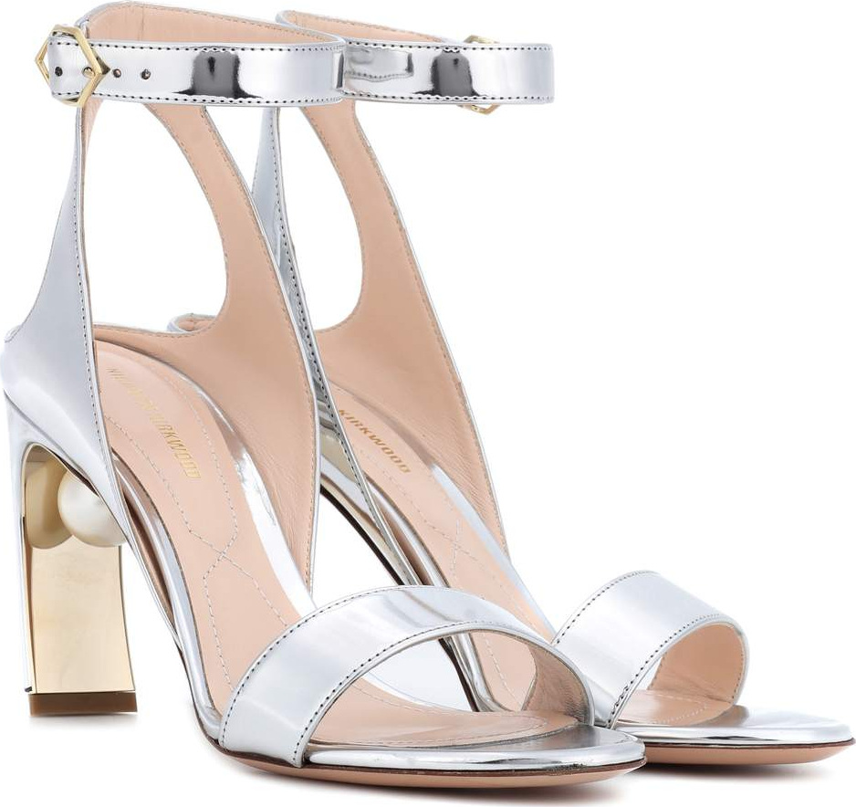 Nicholas Kirkwood Lola Pearl 90mm metallic sandals