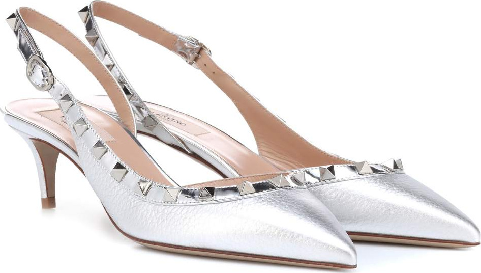 Valentino Valentino Garavani Rockstud leather slingback pumps