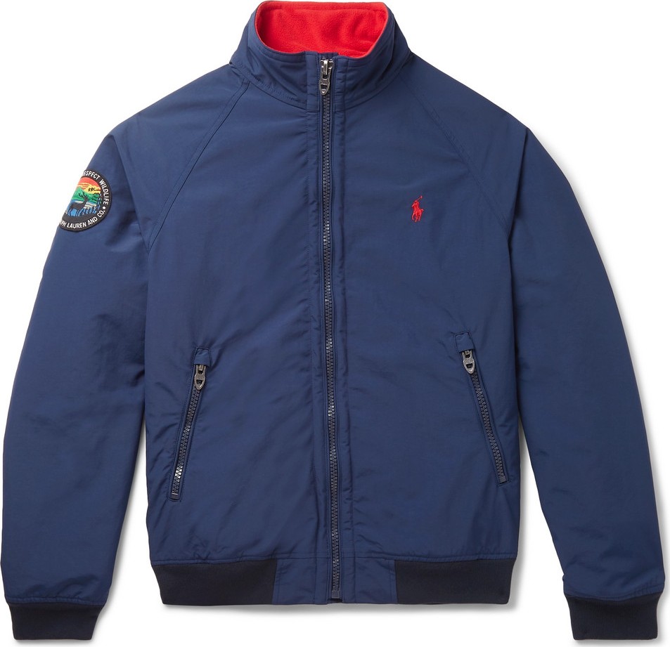 Polo Ralph Lauren Logo-Appliquéd Shell Bomber Jacket