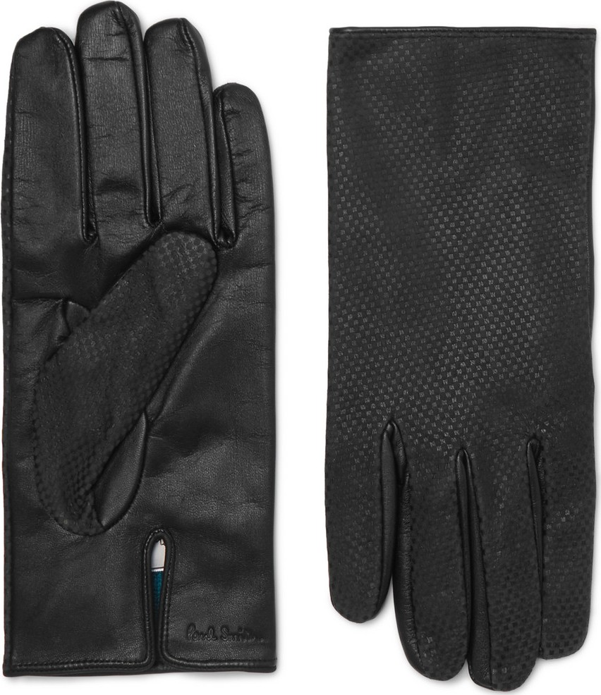 Paul Smith Textured-Leather Gloves