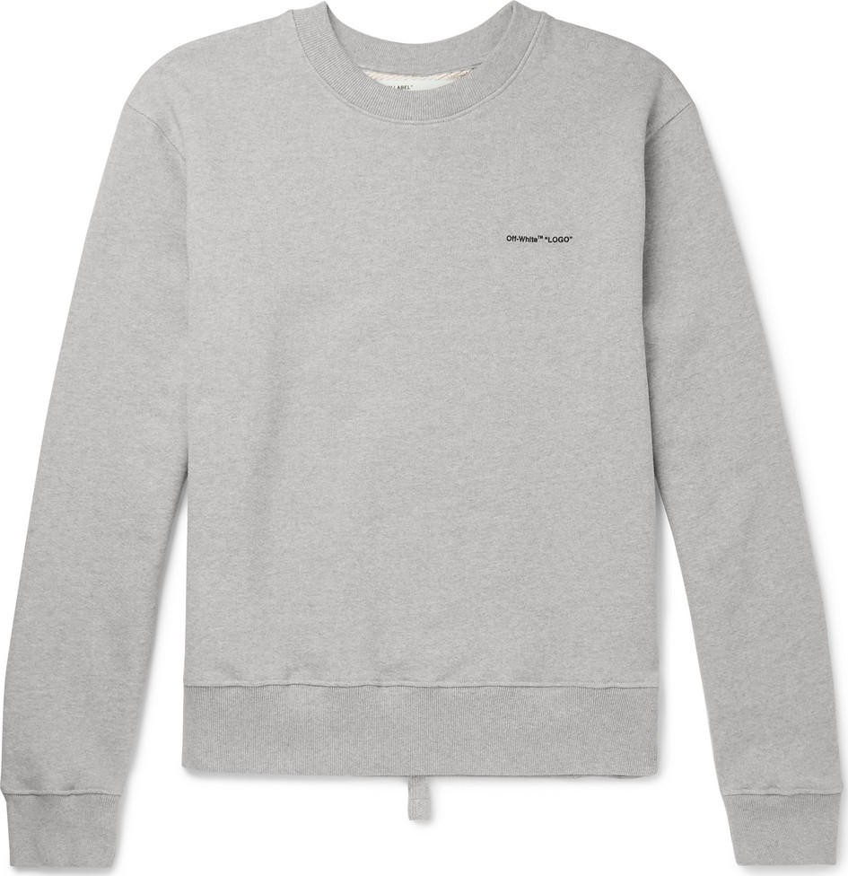 Off White Logo-Print Loopback Cotton-Jersey Sweatshirt