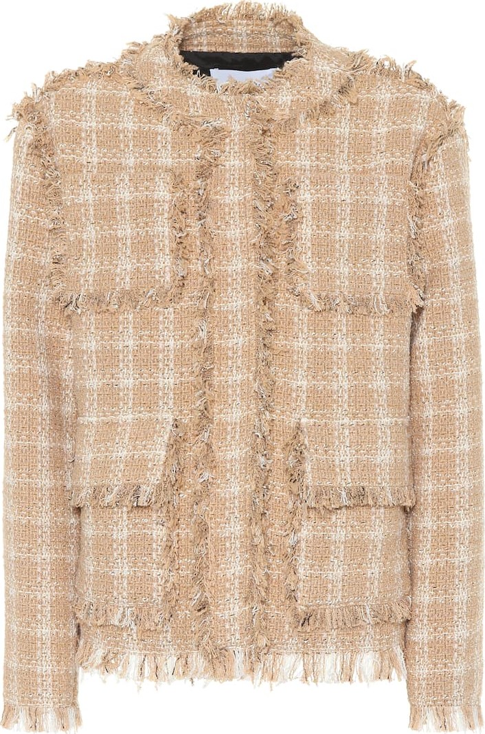MSGM Cotton-blend tweed jacket