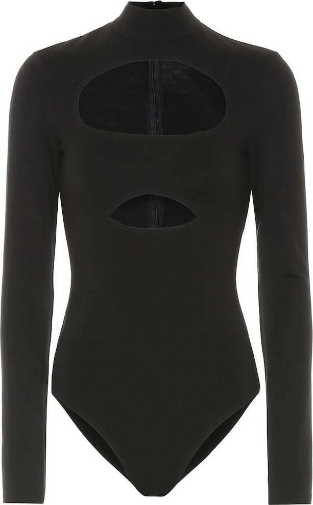 David Koma Cut-out cotton bodysuit
