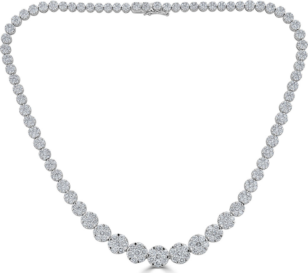 ZYDO 18k Mosaic Graduating Diamond Necklace