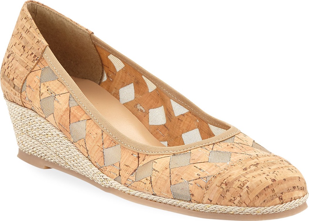 Sesto Meucci Myra Cork Wedge Espadrille Pumps