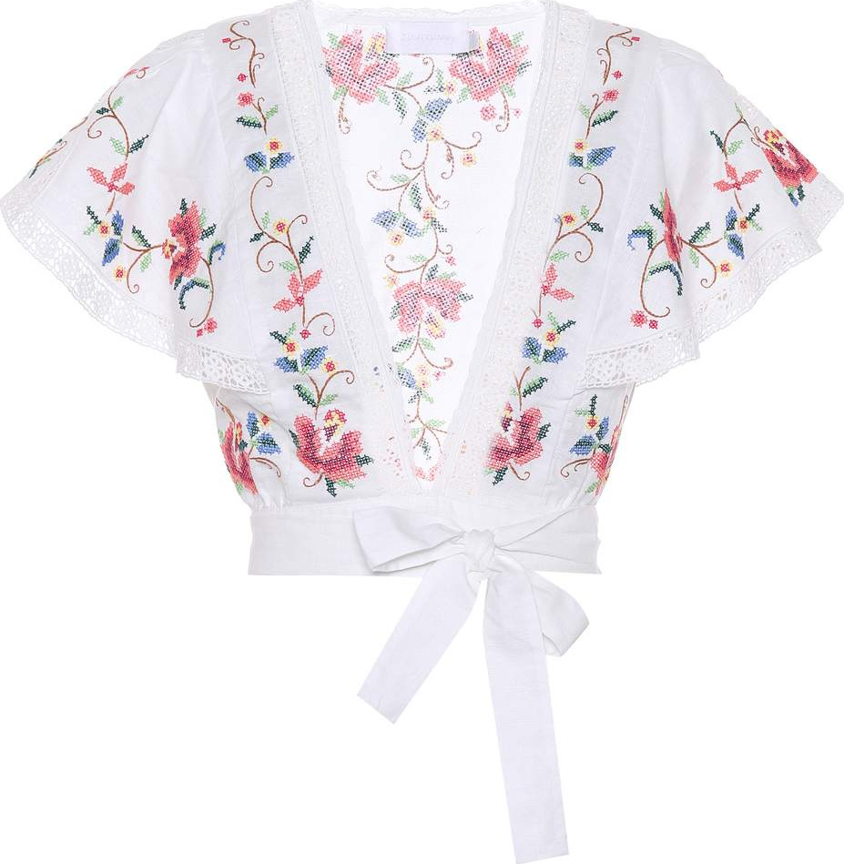 Zimmermann Laelia cross-stitched top