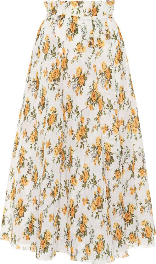 Zimmermann Golden plisse midi skirt